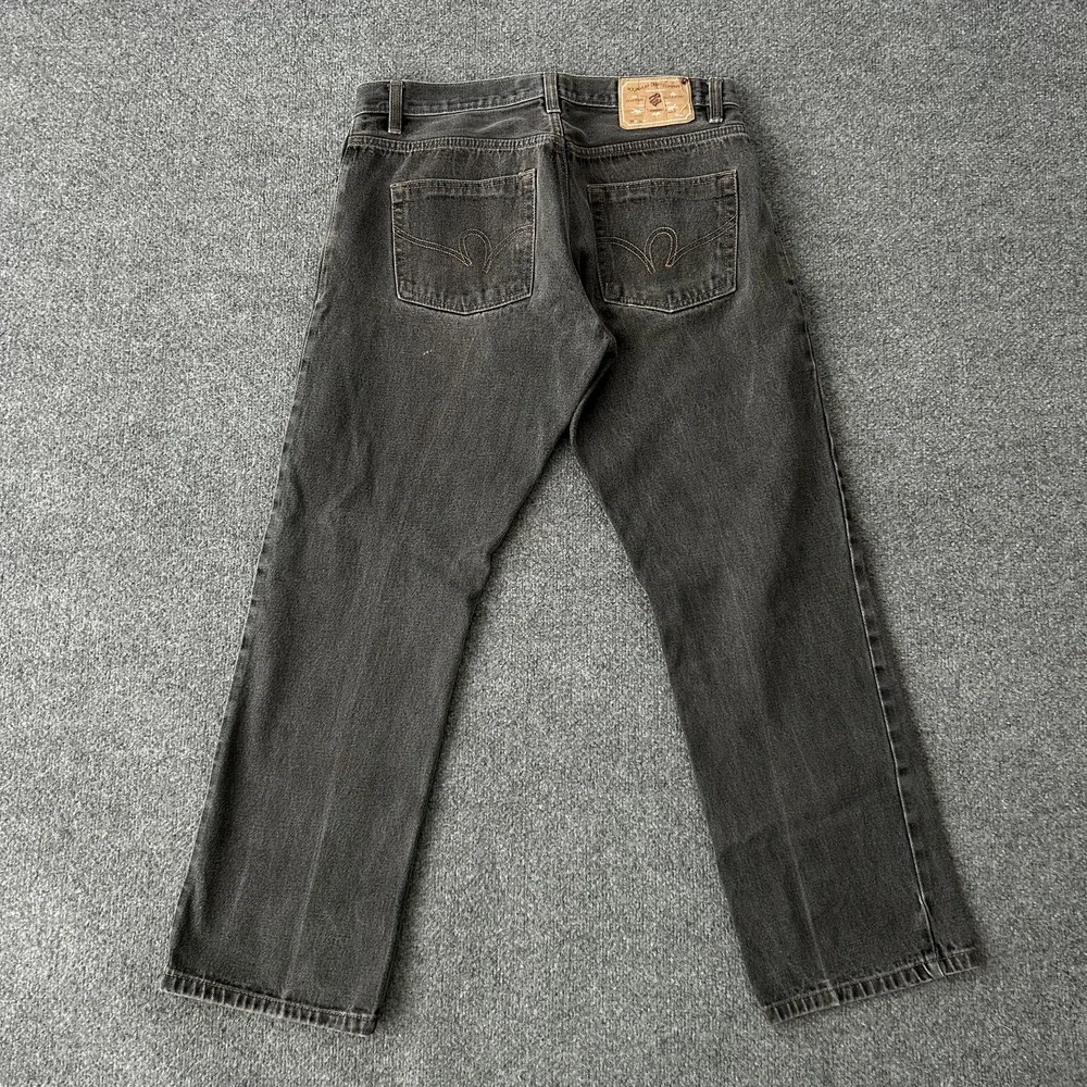 Rocawear Jeans Mens 36x31 Gray Straight Leg Regular Fit Charcoal Denim‎